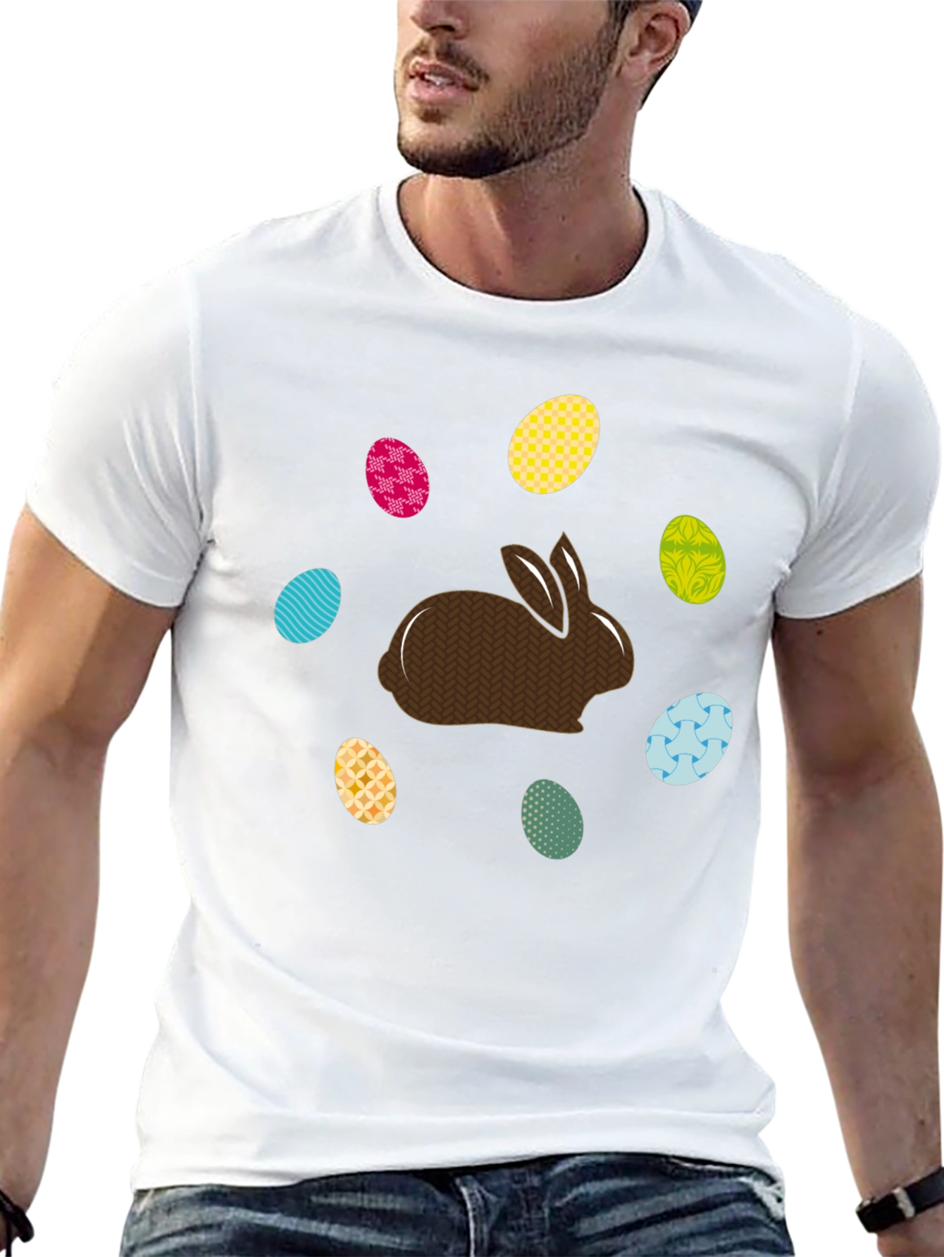Easter Bunny & Eggs Graphic Tee