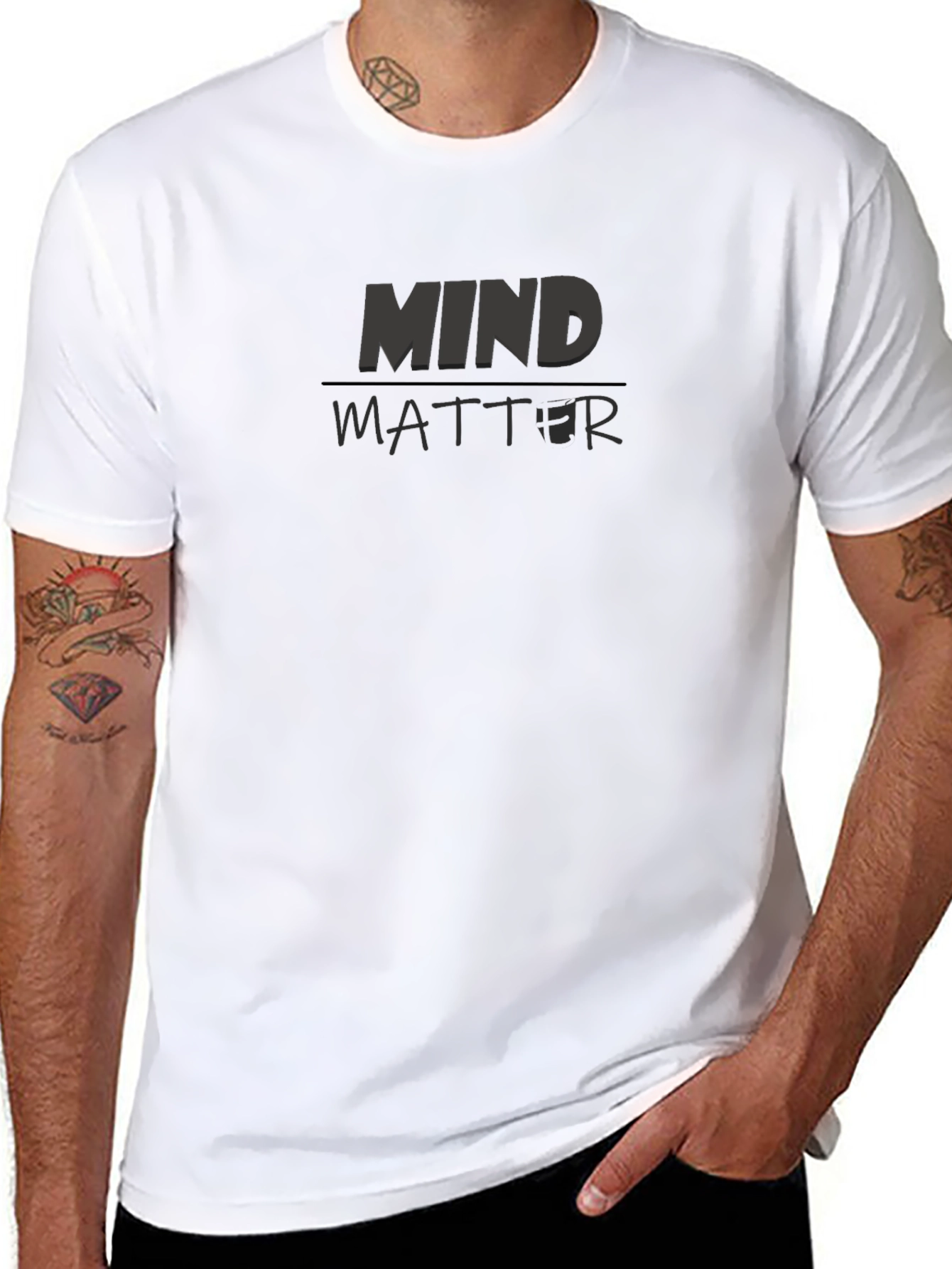 Mind Over Matter Graphic Black T-Shirt