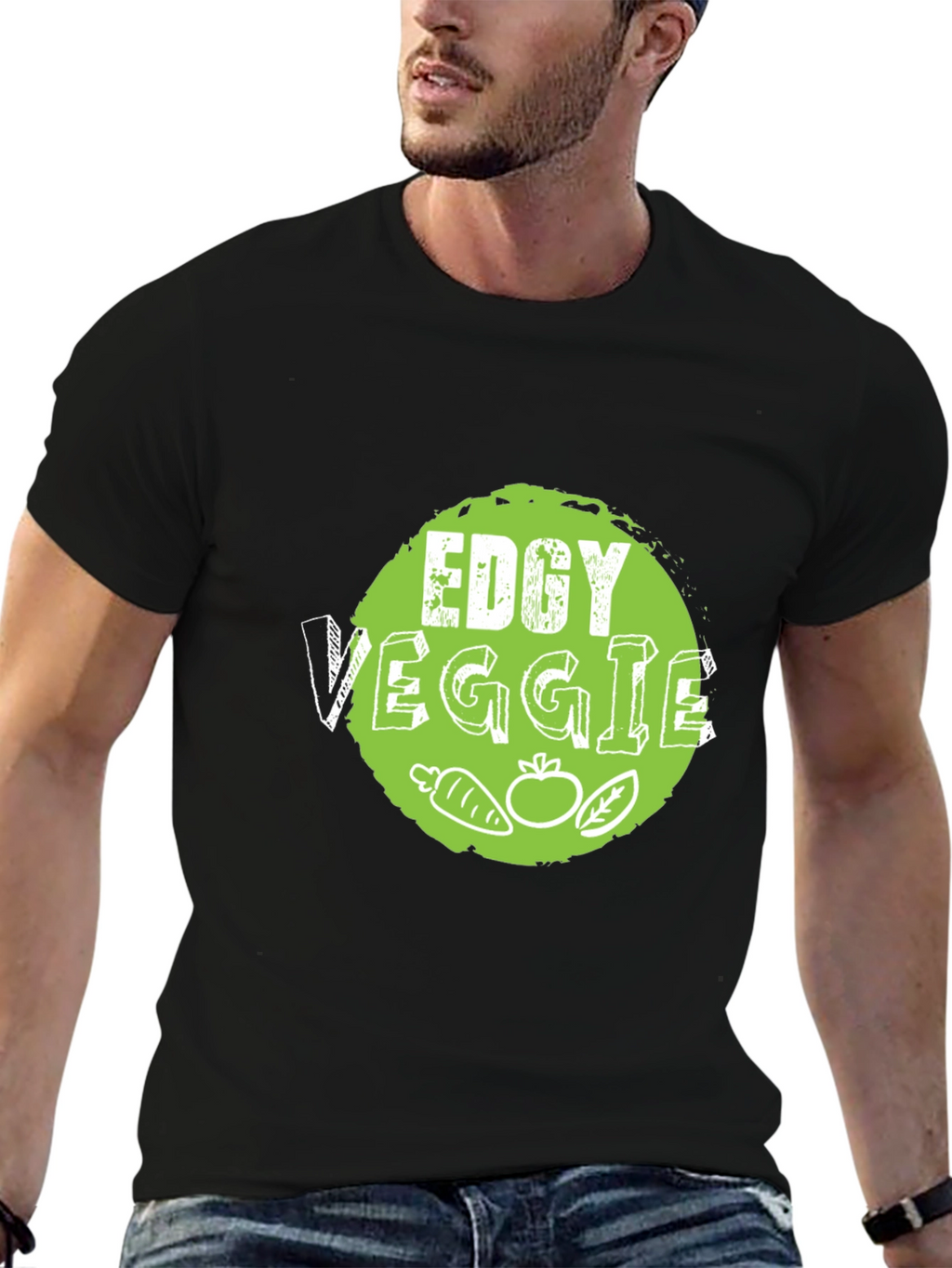 Edgy Veggie T-Shirt: Vegan Graphic Tee
