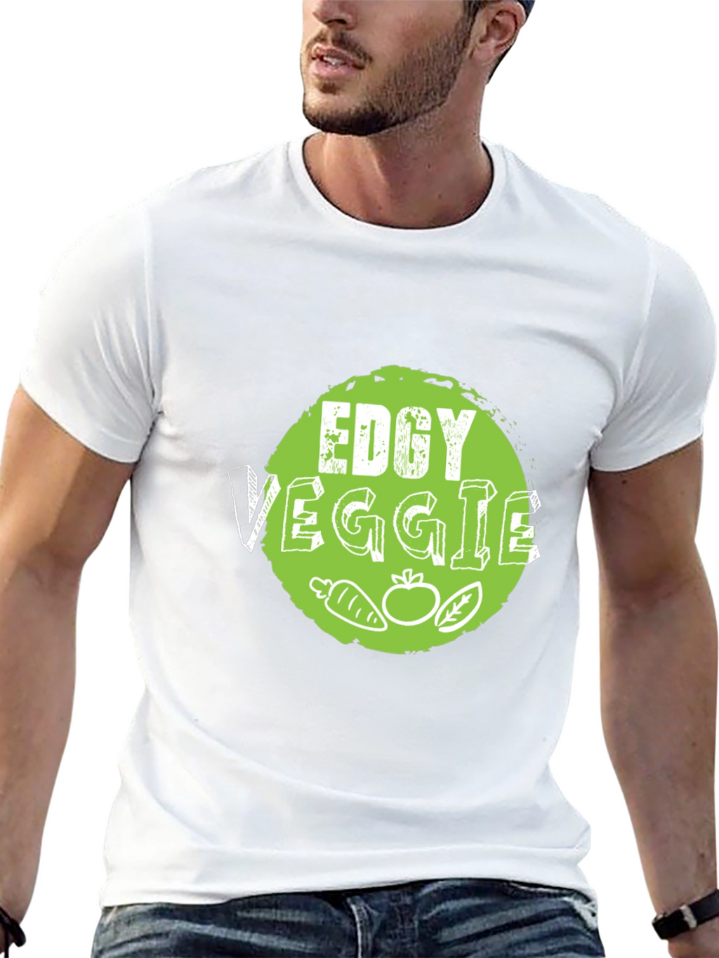 Edgy Veggie T-Shirt: Vegan Graphic Tee