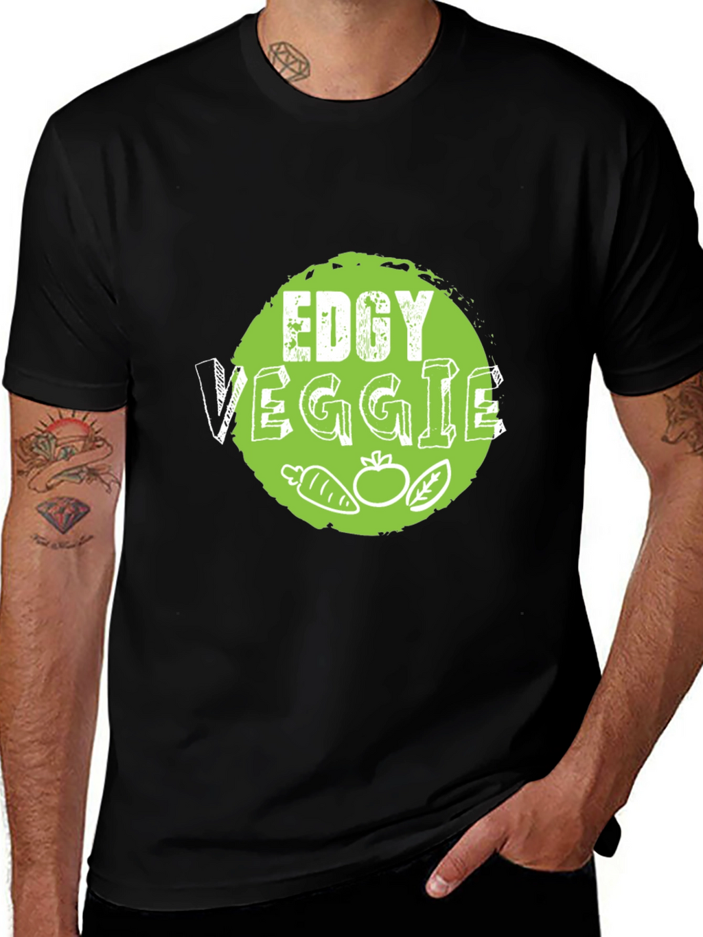 Edgy Veggie T-Shirt: Vegan Graphic Tee