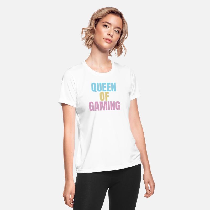 Queen of GAMING, colourful gaming slogan