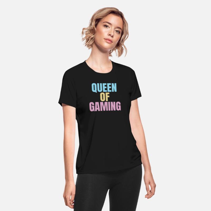 Queen of GAMING, colourful gaming slogan