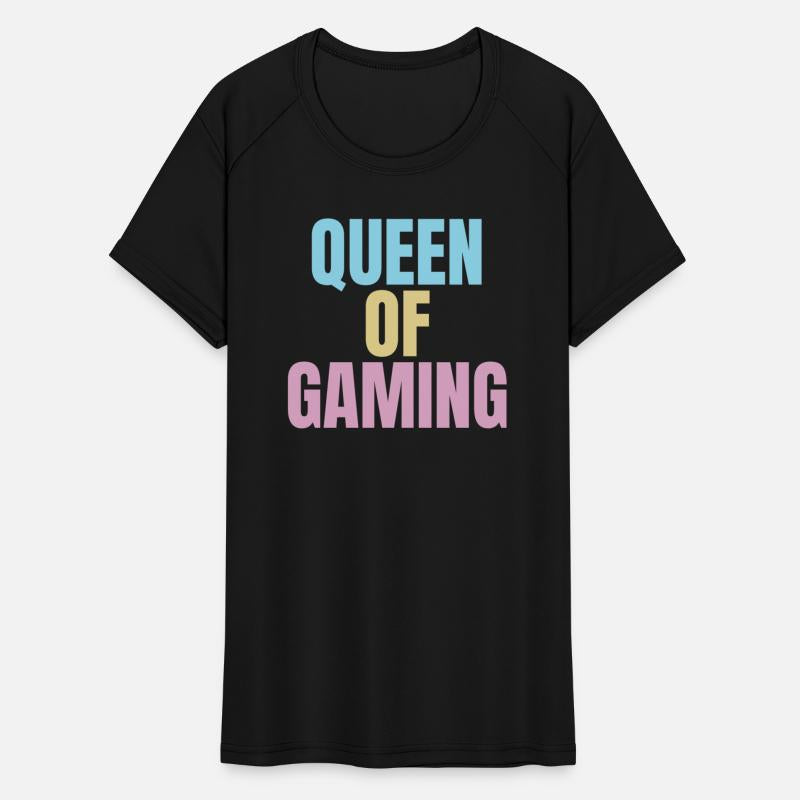 Queen of GAMING, colourful gaming slogan