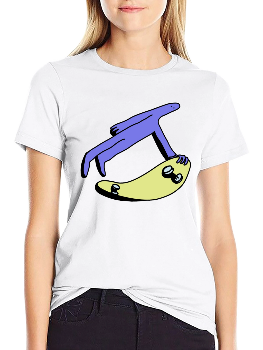 Skateboard Dude Graphic Tee - Cool Black T-Shirt