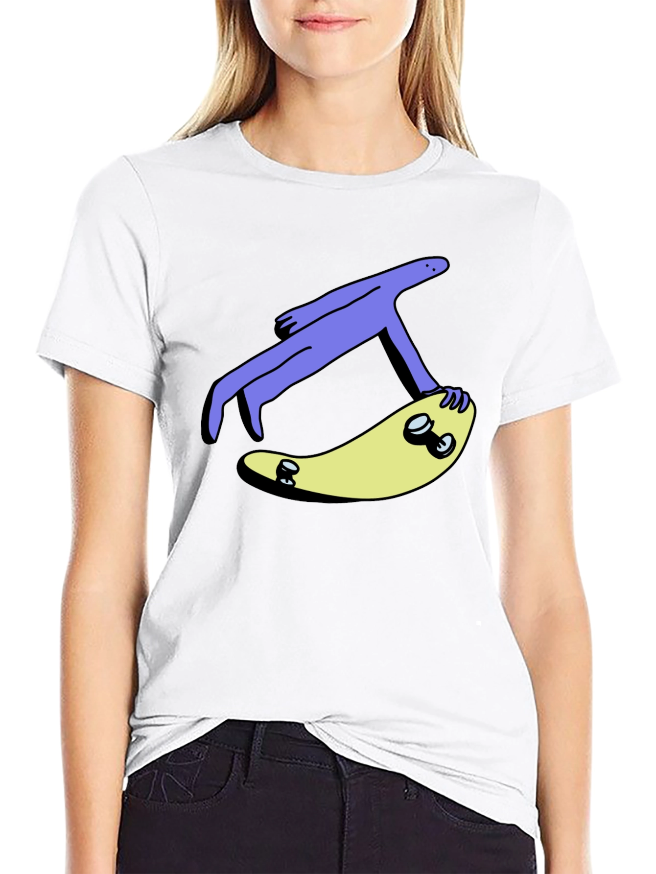 Skateboard Dude Graphic Tee - Cool Black T-Shirt