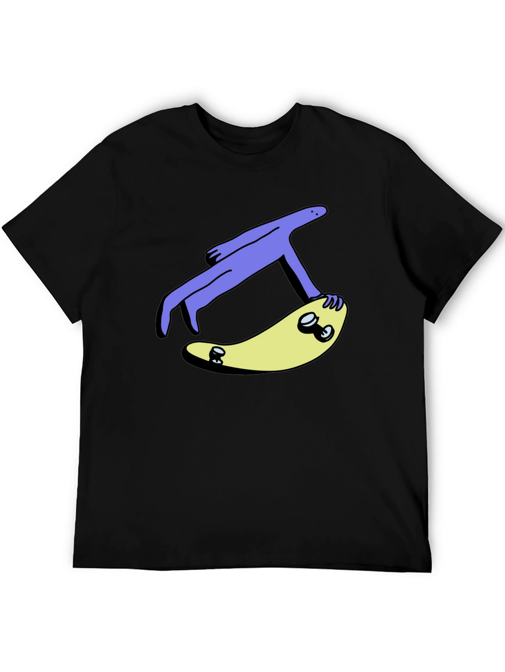 Skateboard Dude Graphic Tee - Cool Black T-Shirt