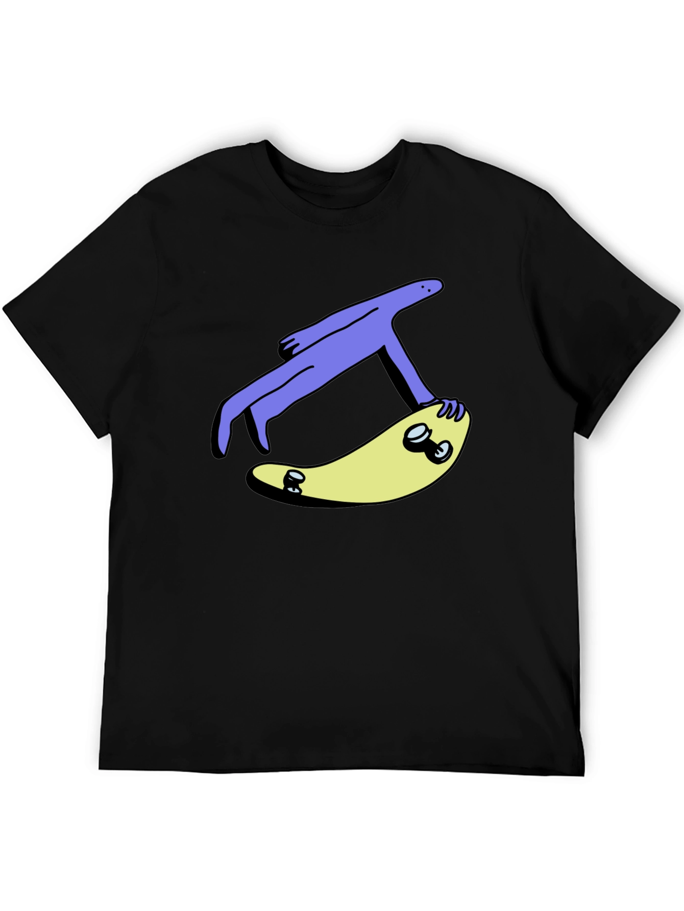 Skateboard Dude Graphic Tee - Cool Black T-Shirt