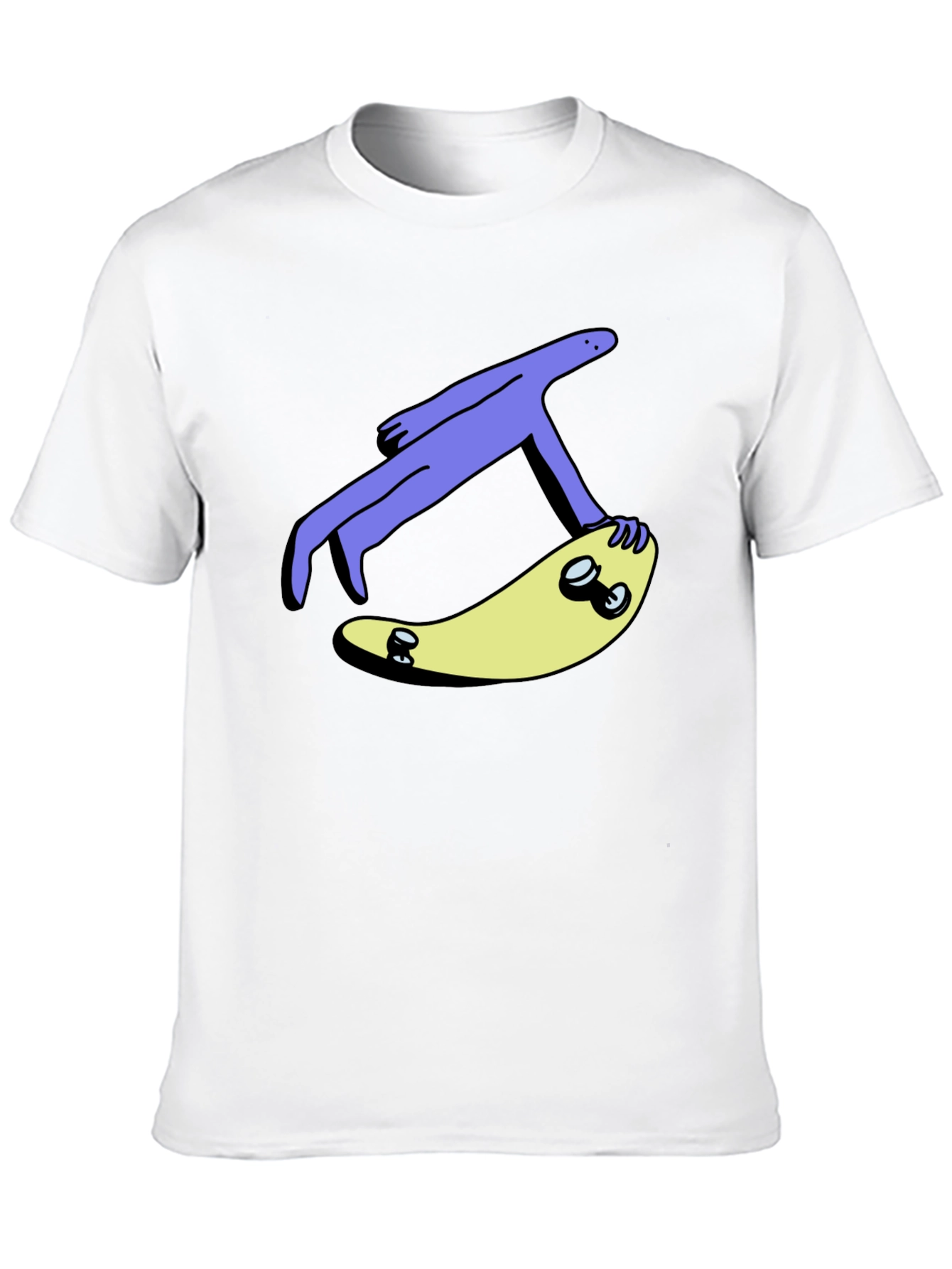 Skateboard Dude Graphic Tee - Cool Black T-Shirt