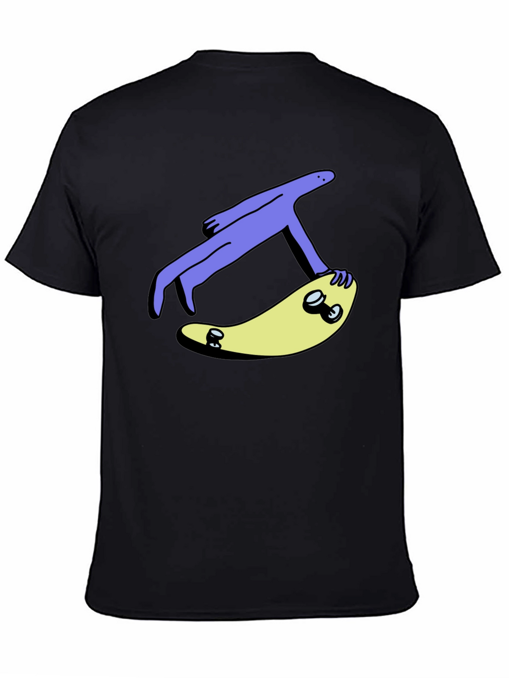 Skateboard Dude Graphic Tee - Cool Black T-Shirt