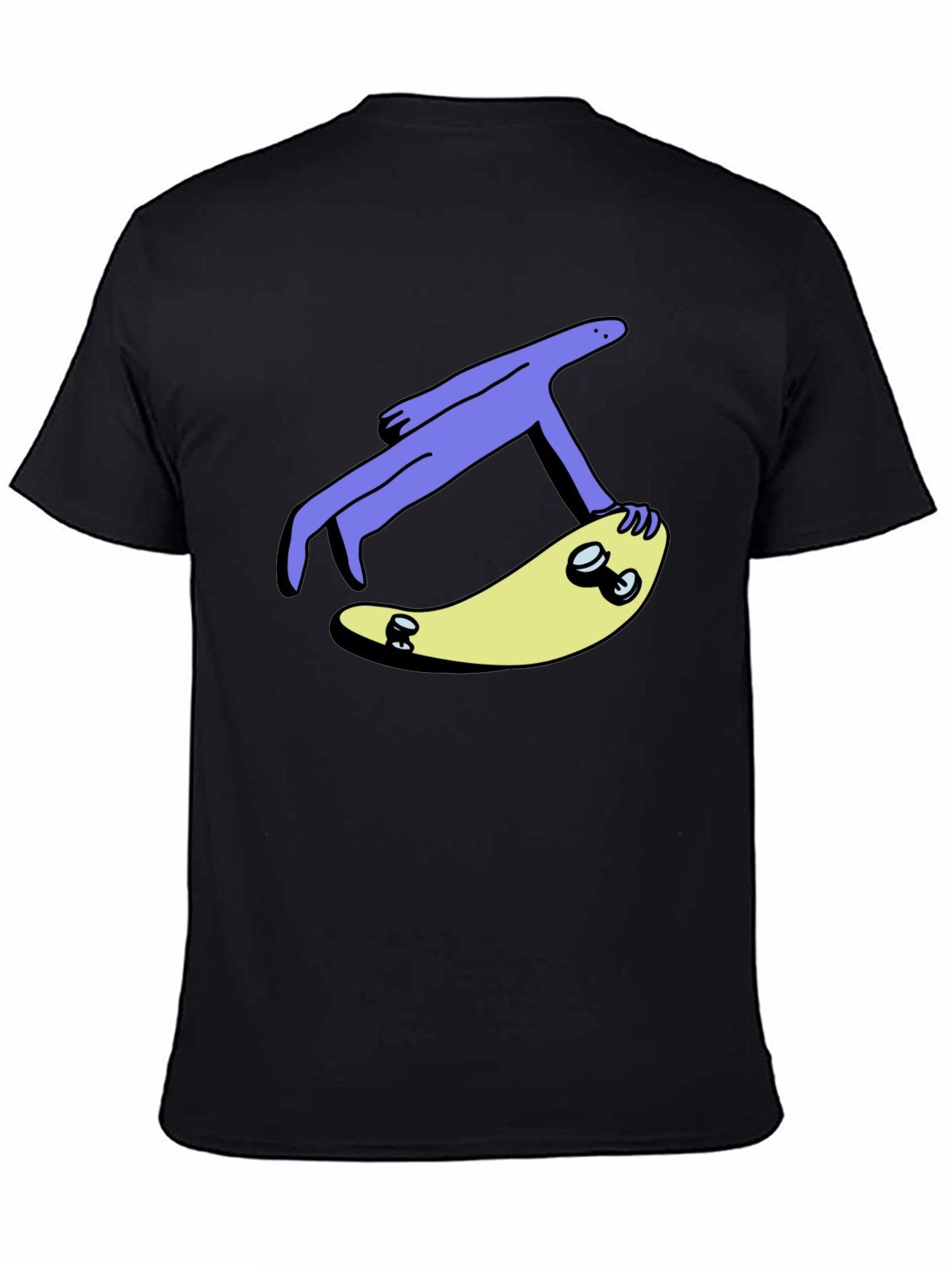 Skateboard Dude Graphic Tee - Cool Black T-Shirt