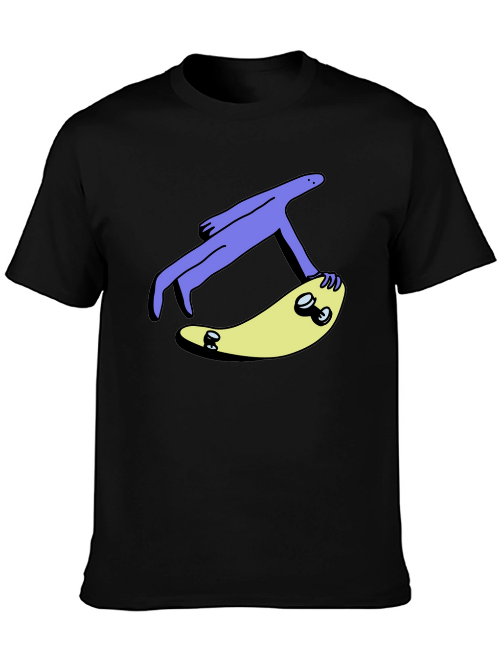 Skateboard Dude Graphic Tee - Cool Black T-Shirt