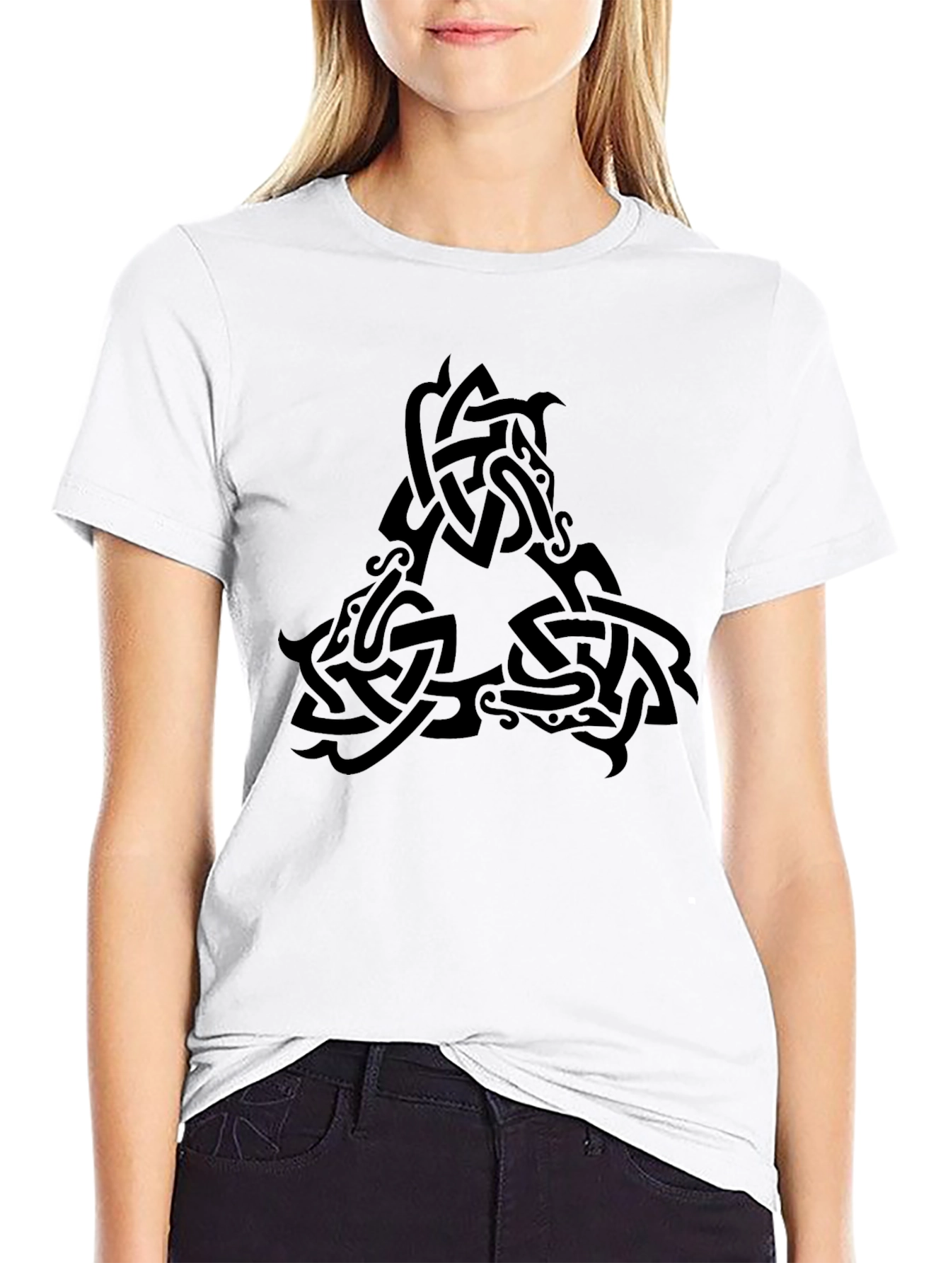 Mens Black Celtic Knot Horse T-Shirt