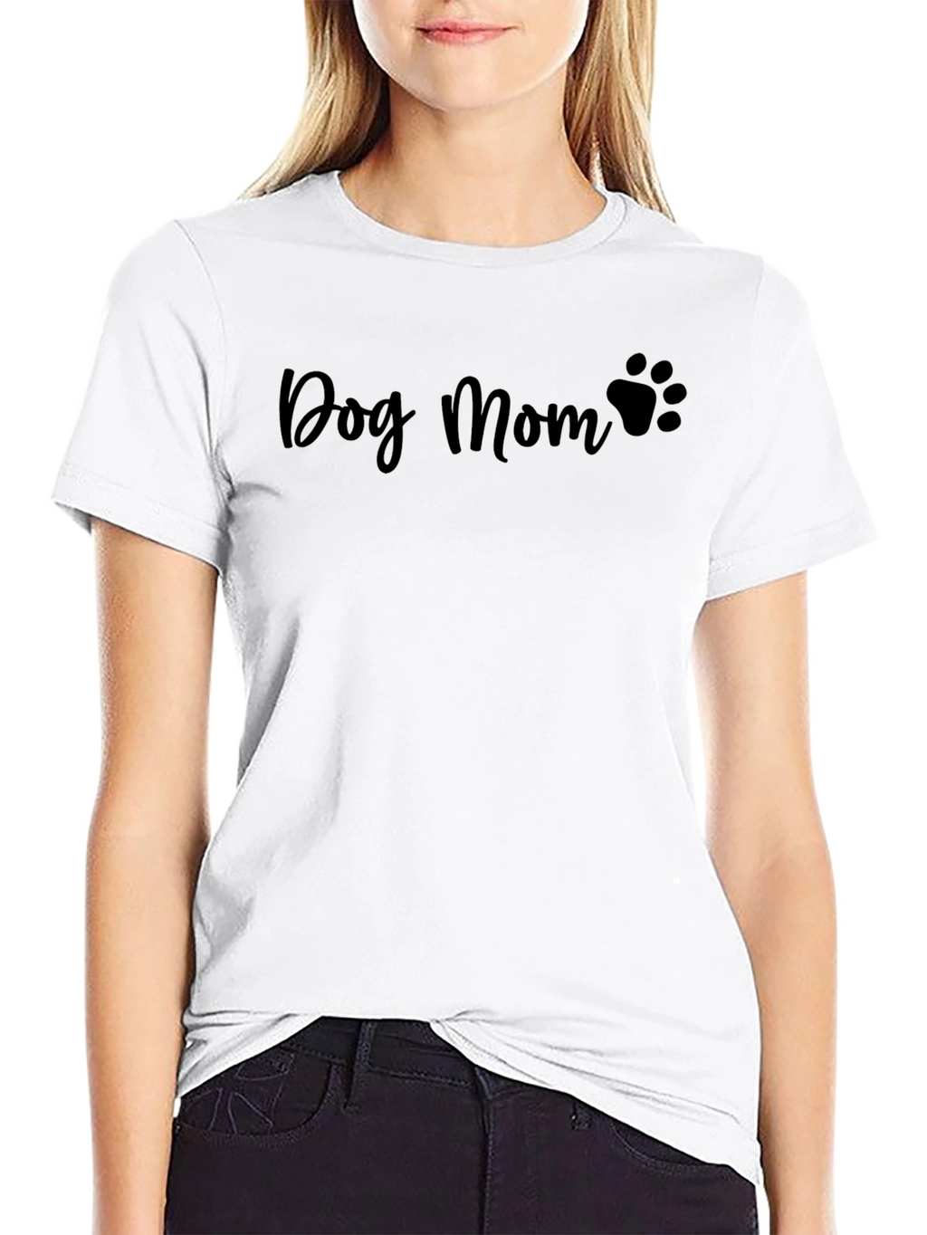 Dog Mom Black Graphic T-Shirt