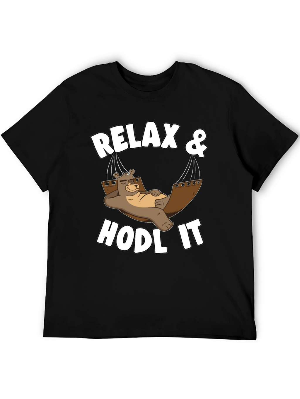 Relax & HODL IT Crypto Bear T-Shirt
