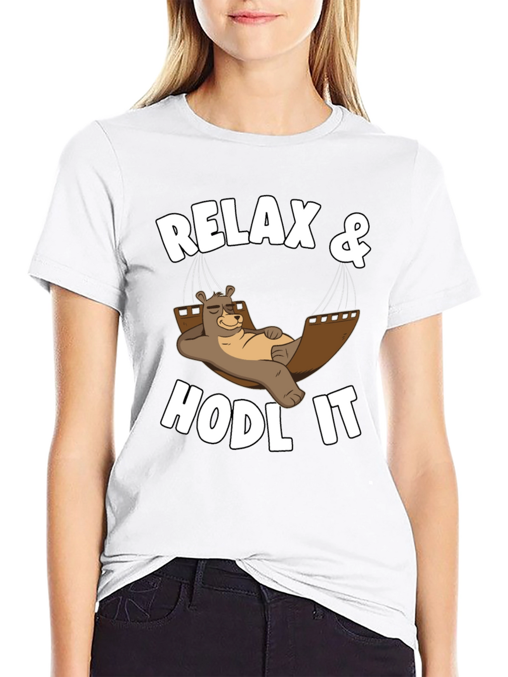 Relax & HODL IT Crypto Bear T-Shirt