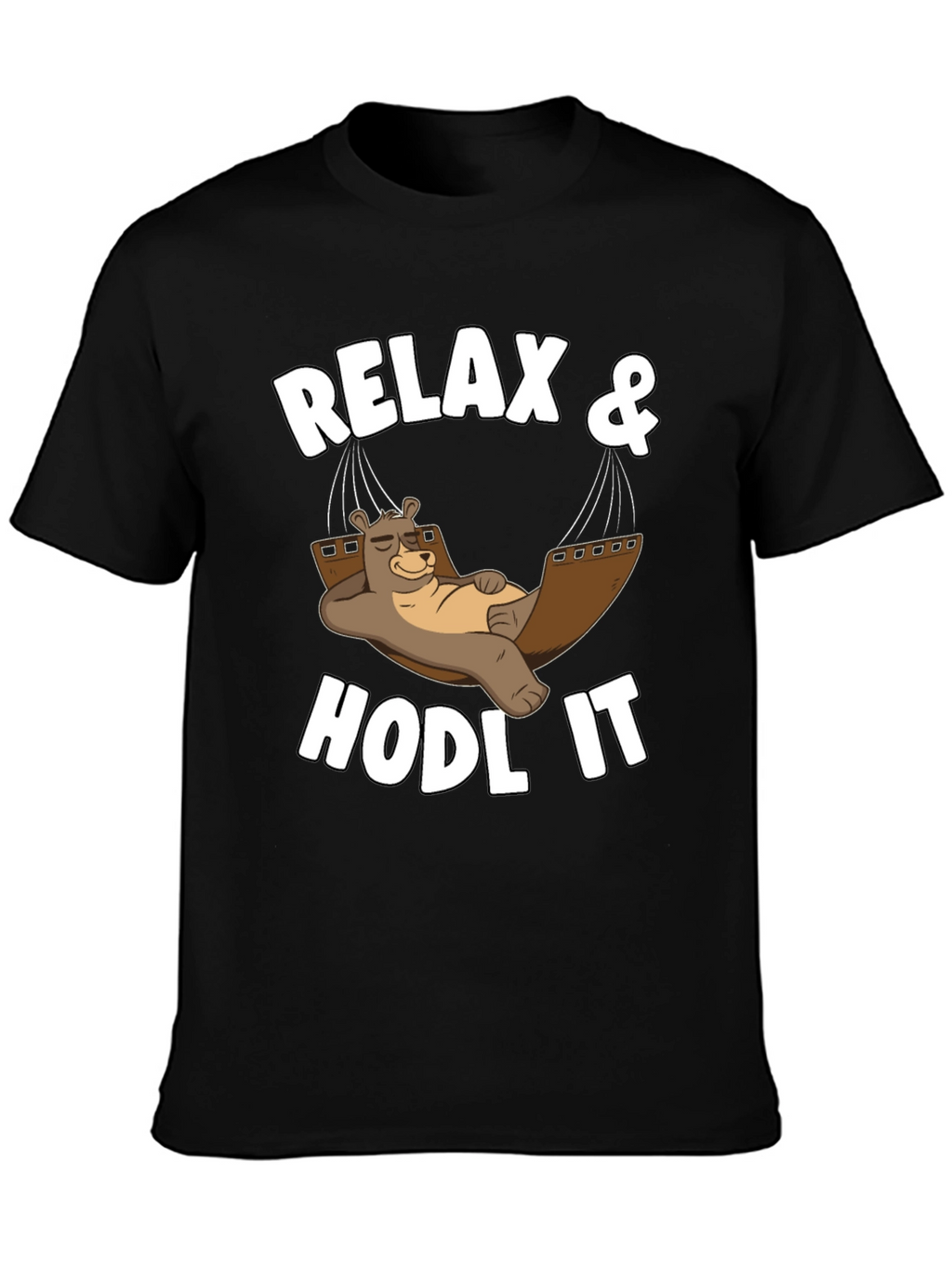 Relax & HODL IT Crypto Bear T-Shirt