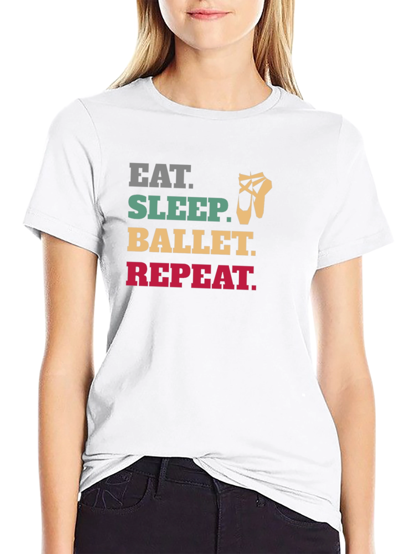Eat Sleep Ballet Repeat Graphic T-Shirt