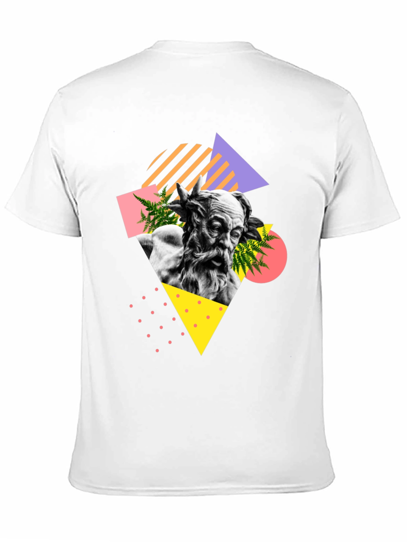 Abstract Statue Graphic T-Shirt - Black