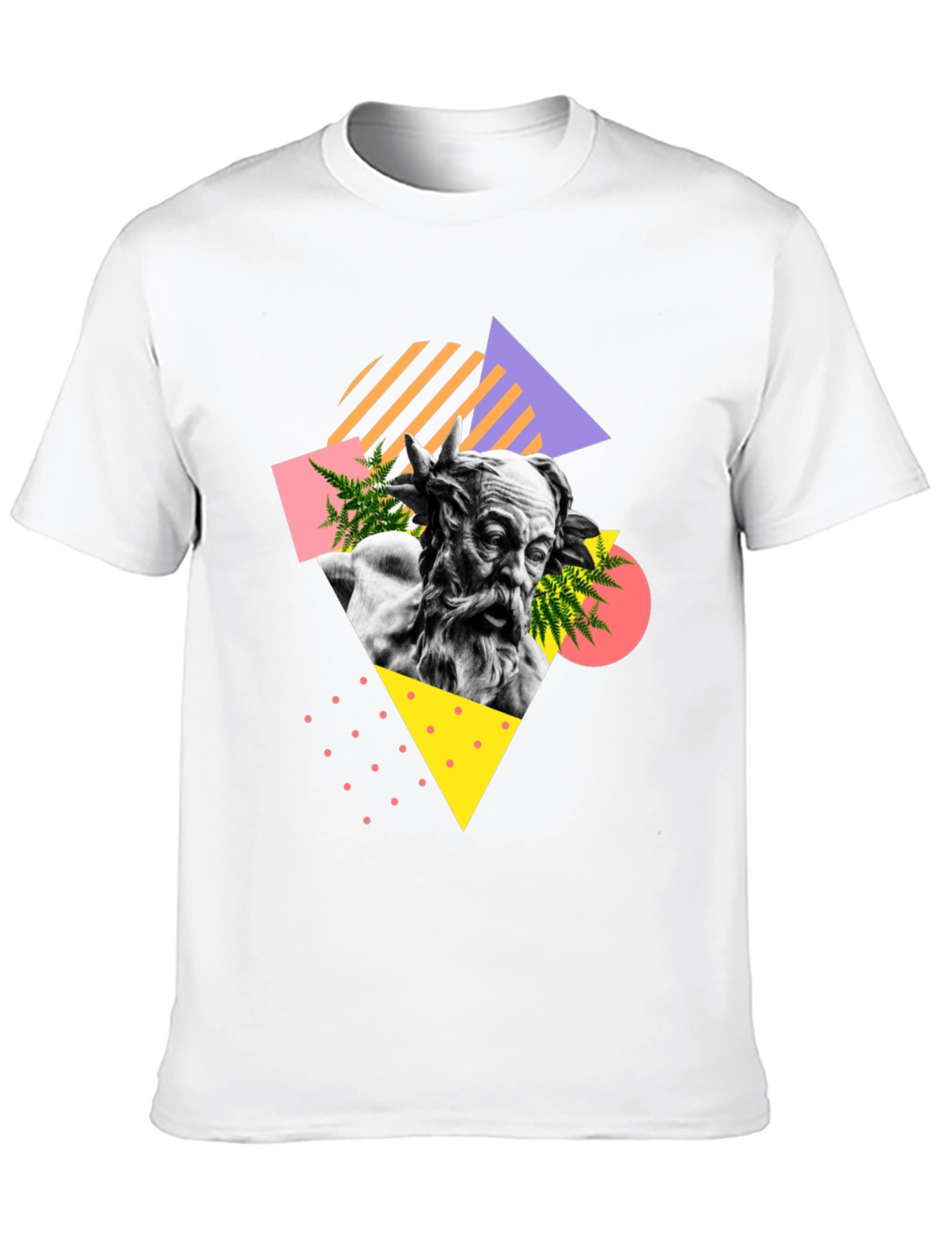 Abstract Statue Graphic T-Shirt - Black
