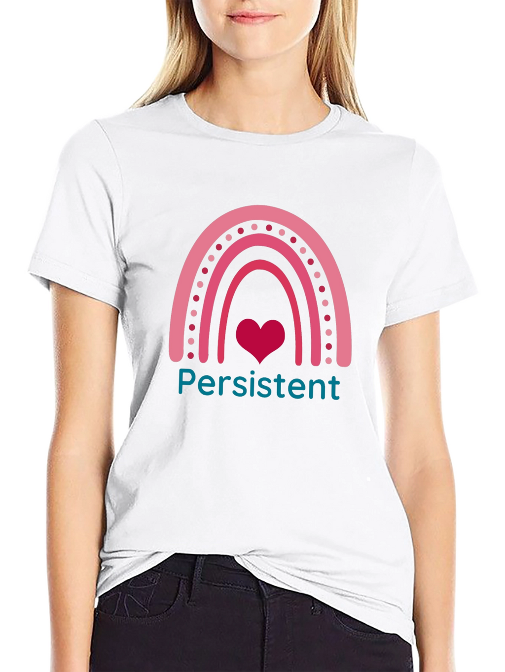 Persistent Heart Rainbow Graphic Tee