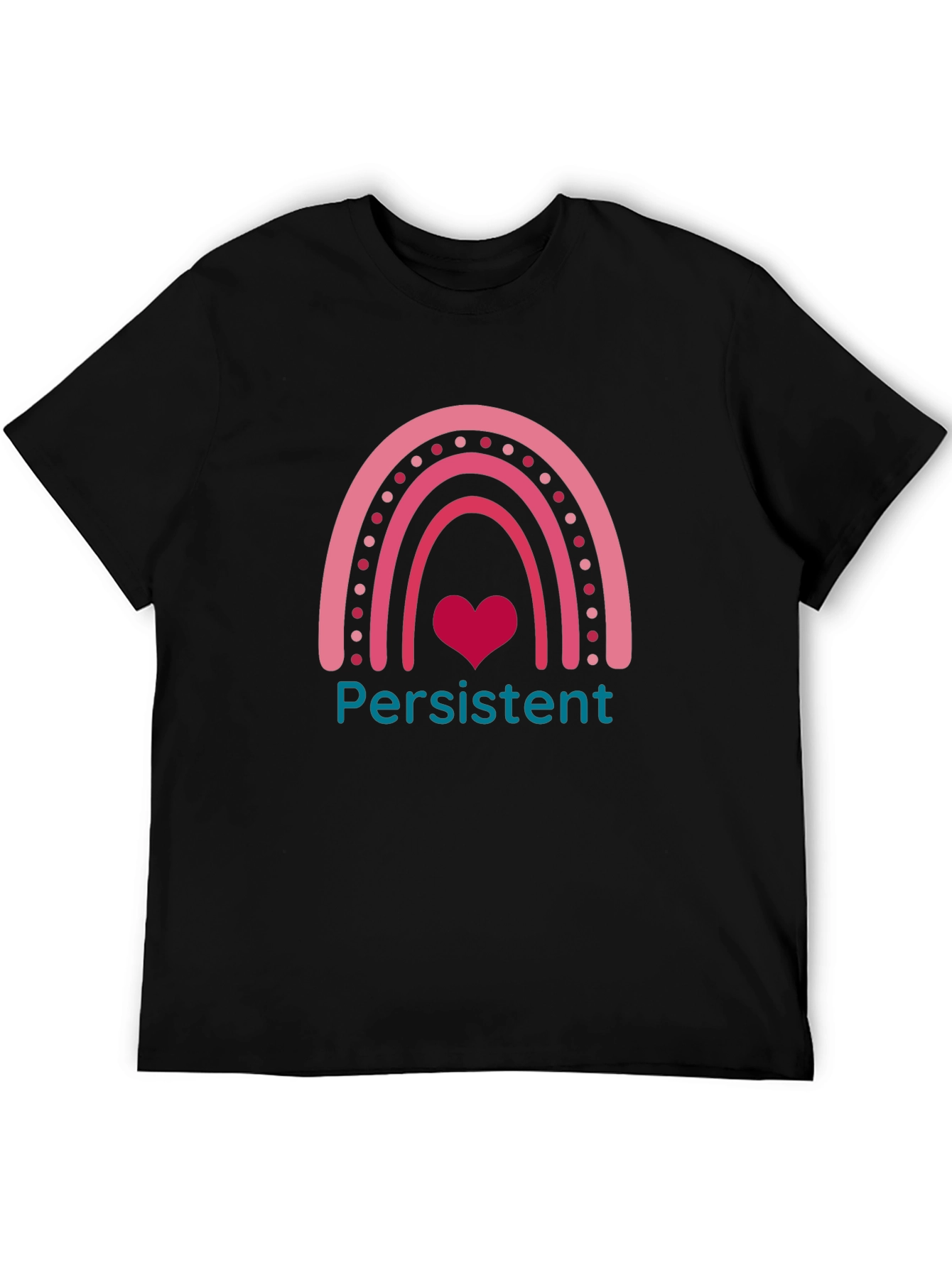 Persistent Heart Rainbow Graphic Tee