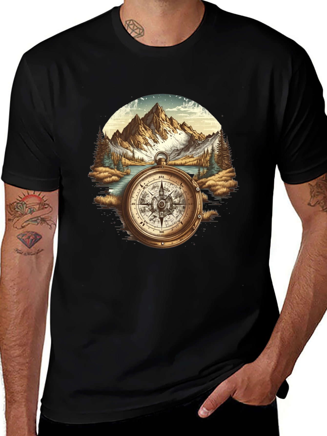 Compass Mountain Graphic Tee