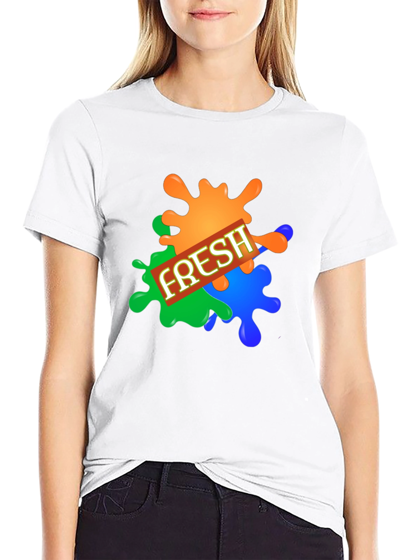 Mens Fresh Graphic Print Black T-Shirt
