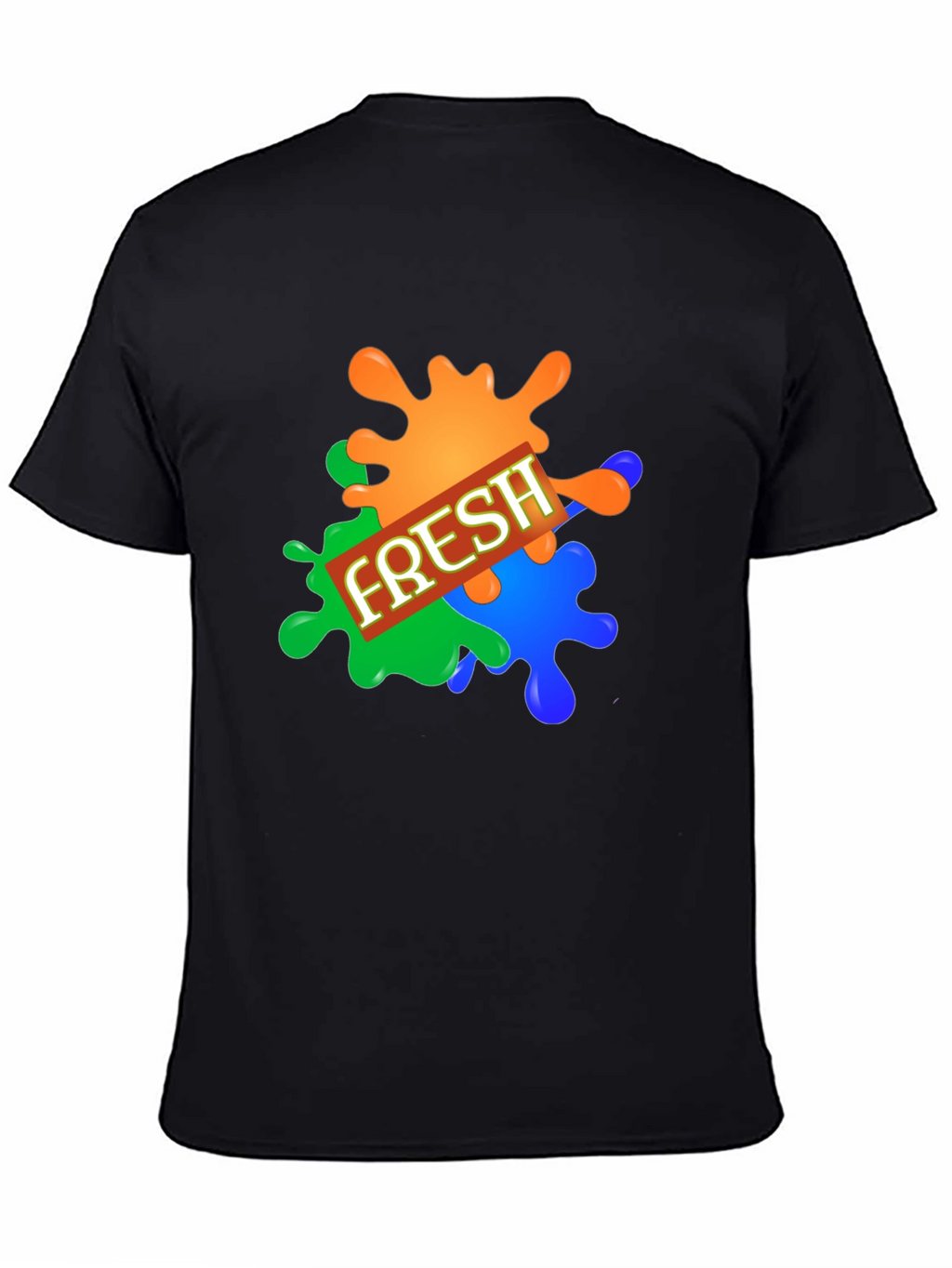 Mens Fresh Graphic Print Black T-Shirt