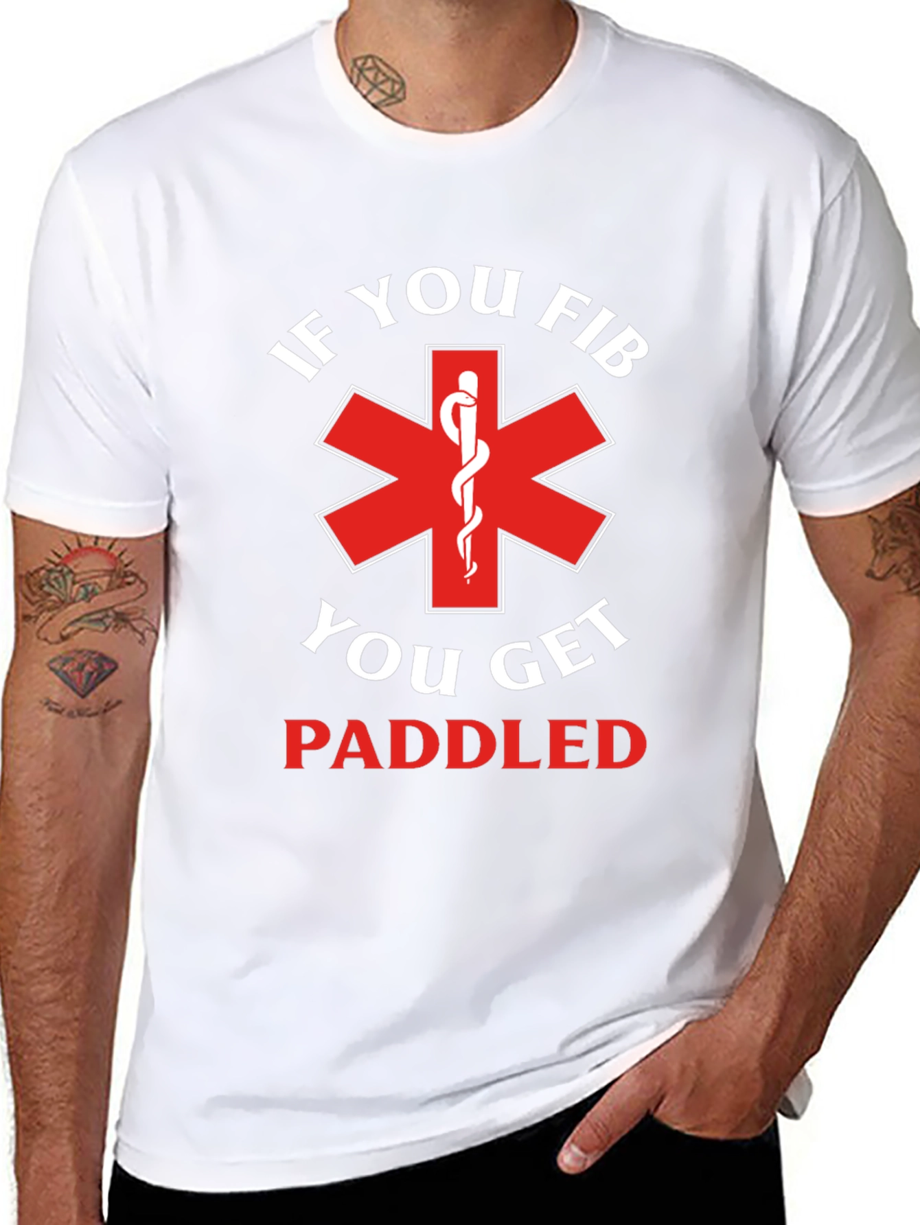 If You Fib You Get Paddled EMT T-Shirt