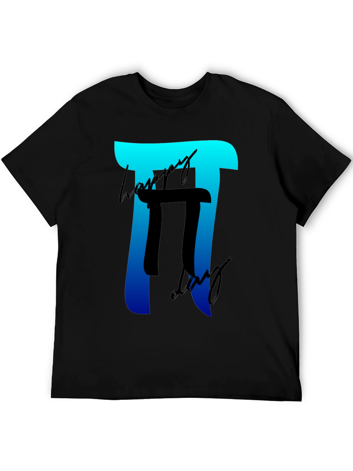 Happy Pi Day T-Shirt - Black Crew Neck Tee