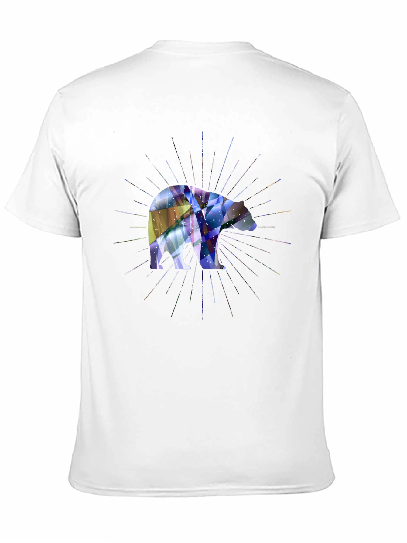 Geometric Bear Graphic Tee - Modern Style