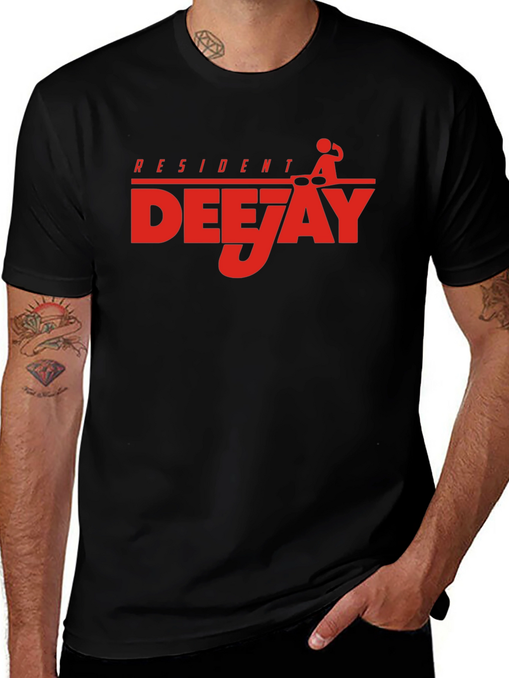 Resident Deejay Graphic T-Shirt Black