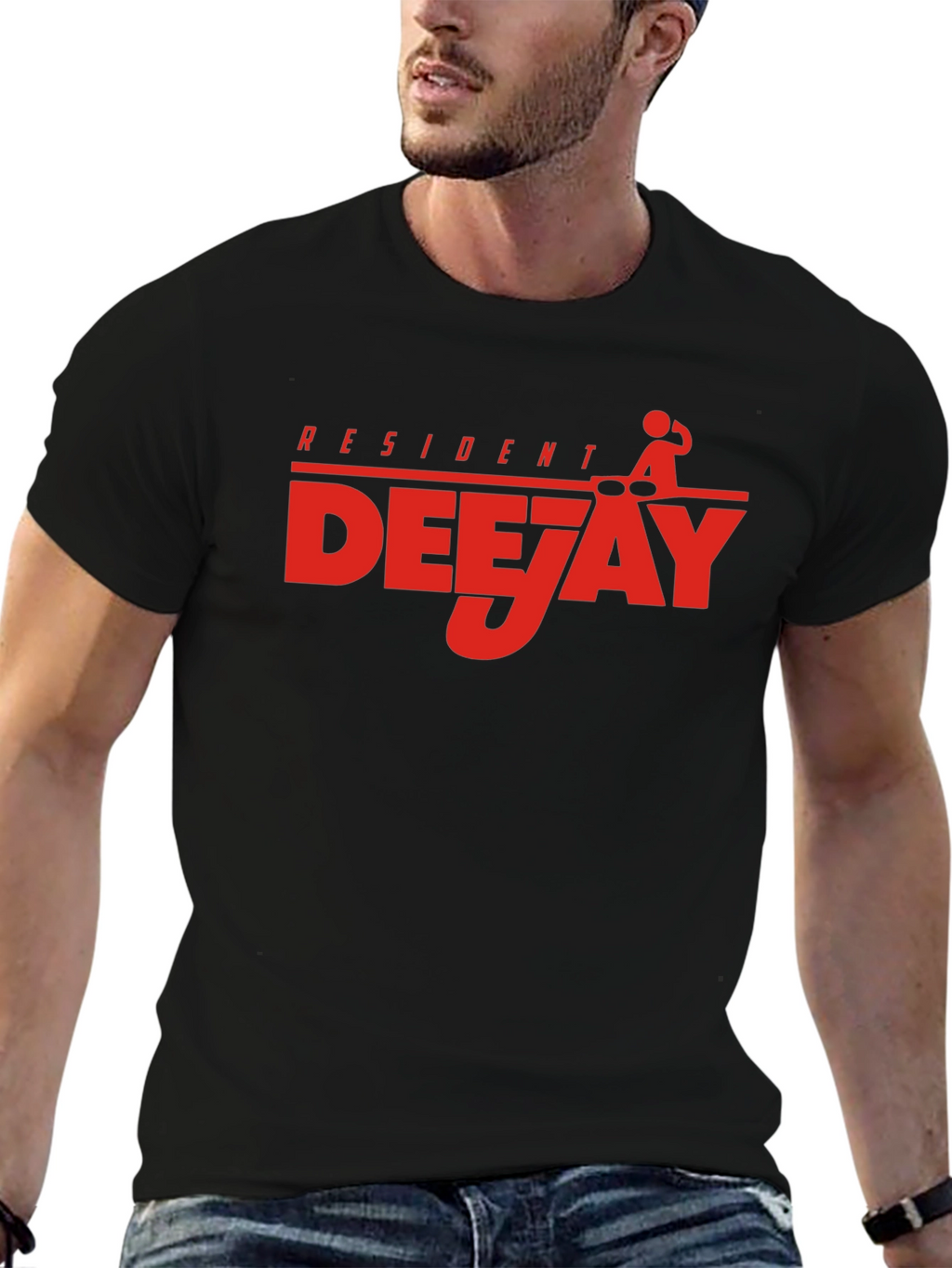 Resident Deejay Graphic T-Shirt Black
