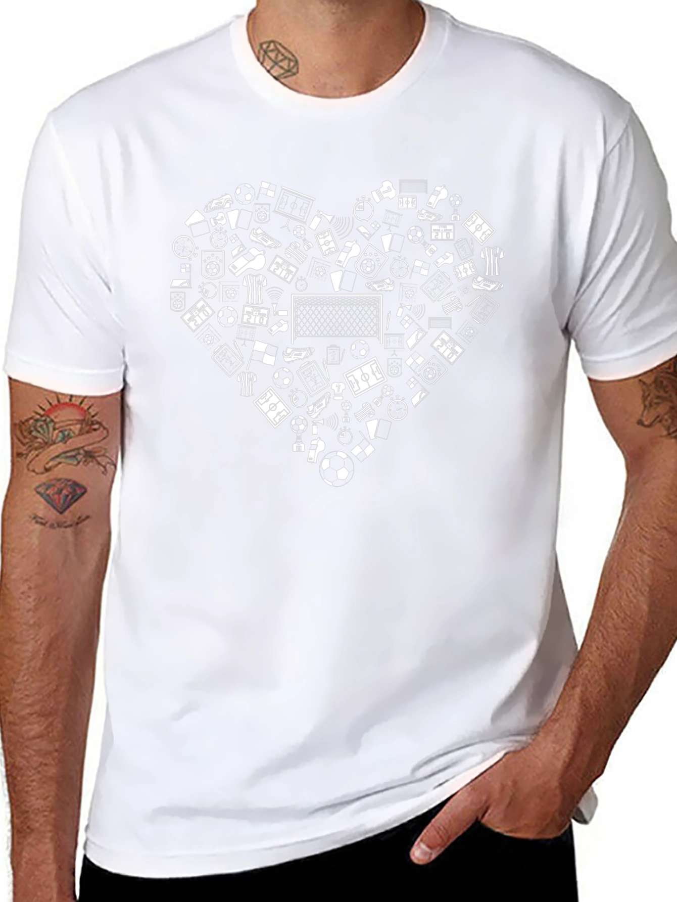 Soccer Love T-Shirt - Black Graphic Tee