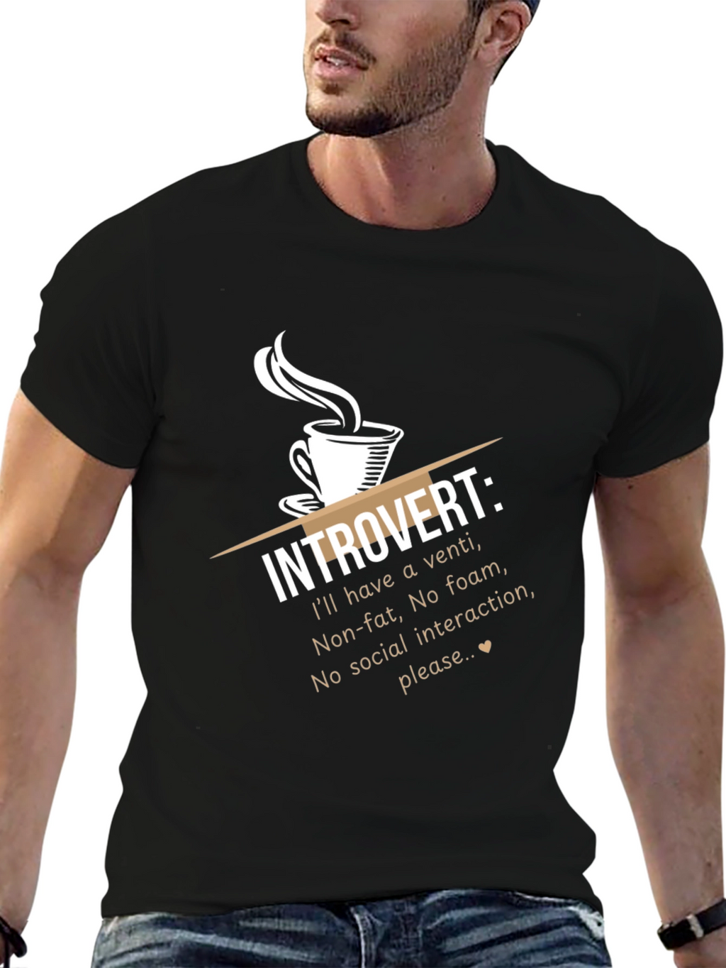 Introvert Coffee Humor T-Shirt