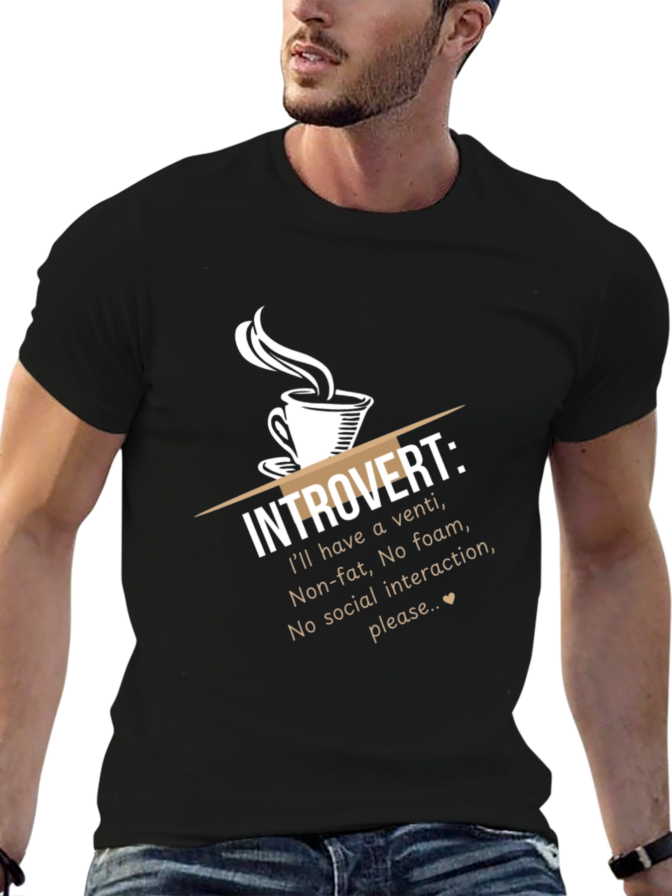 Introvert Coffee Humor T-Shirt