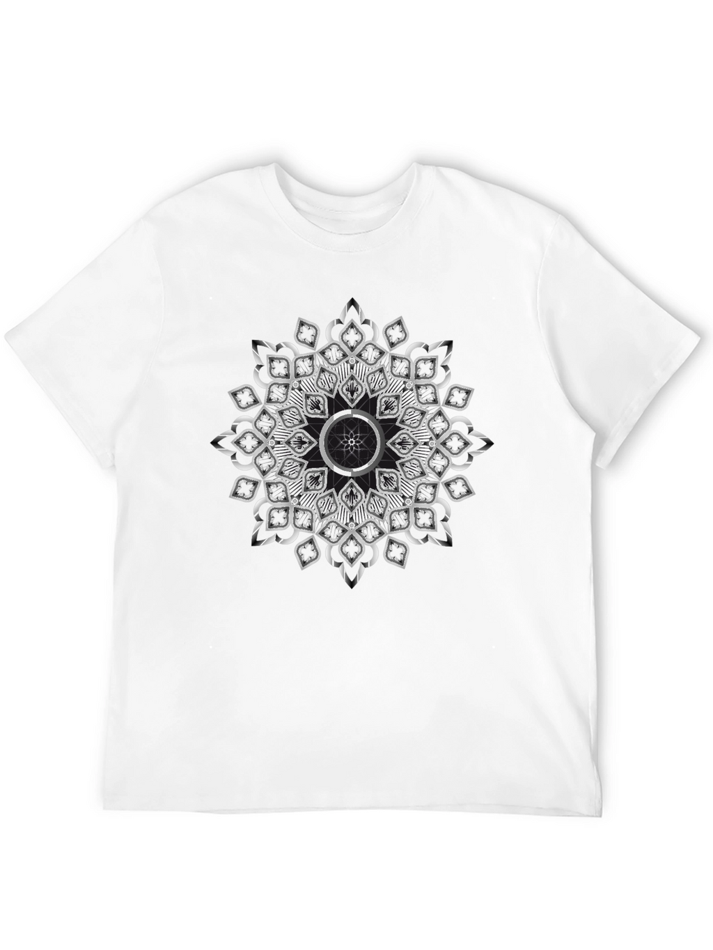 Elegant Mandala Graphic Black T-Shirt