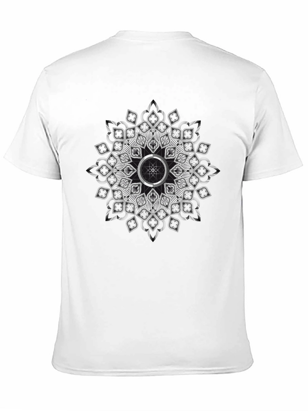 Elegant Mandala Graphic Black T-Shirt