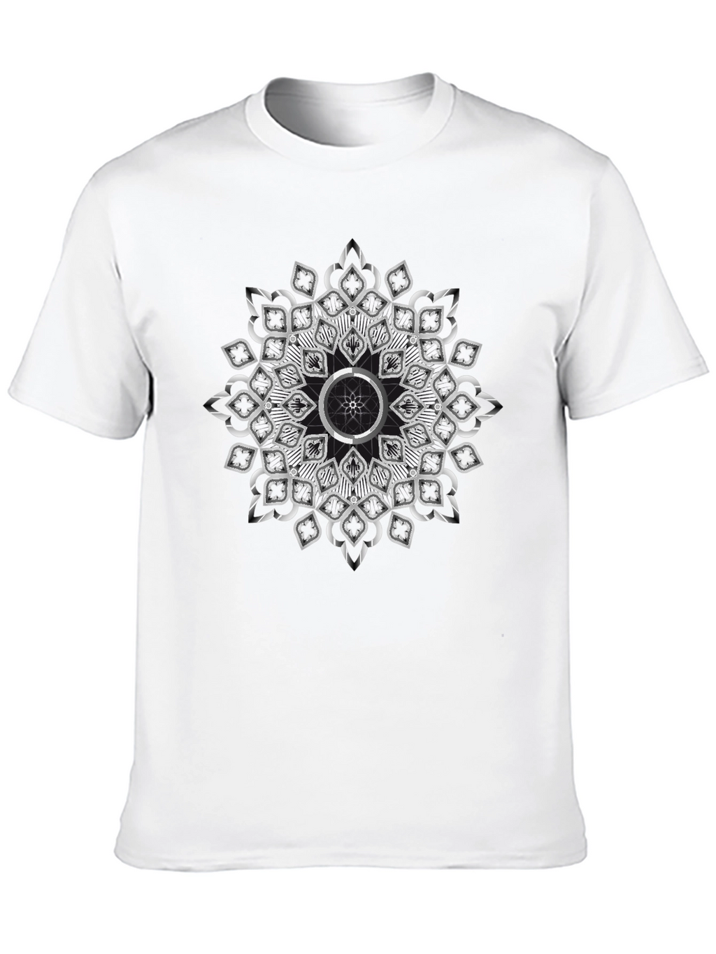 Elegant Mandala Graphic Black T-Shirt