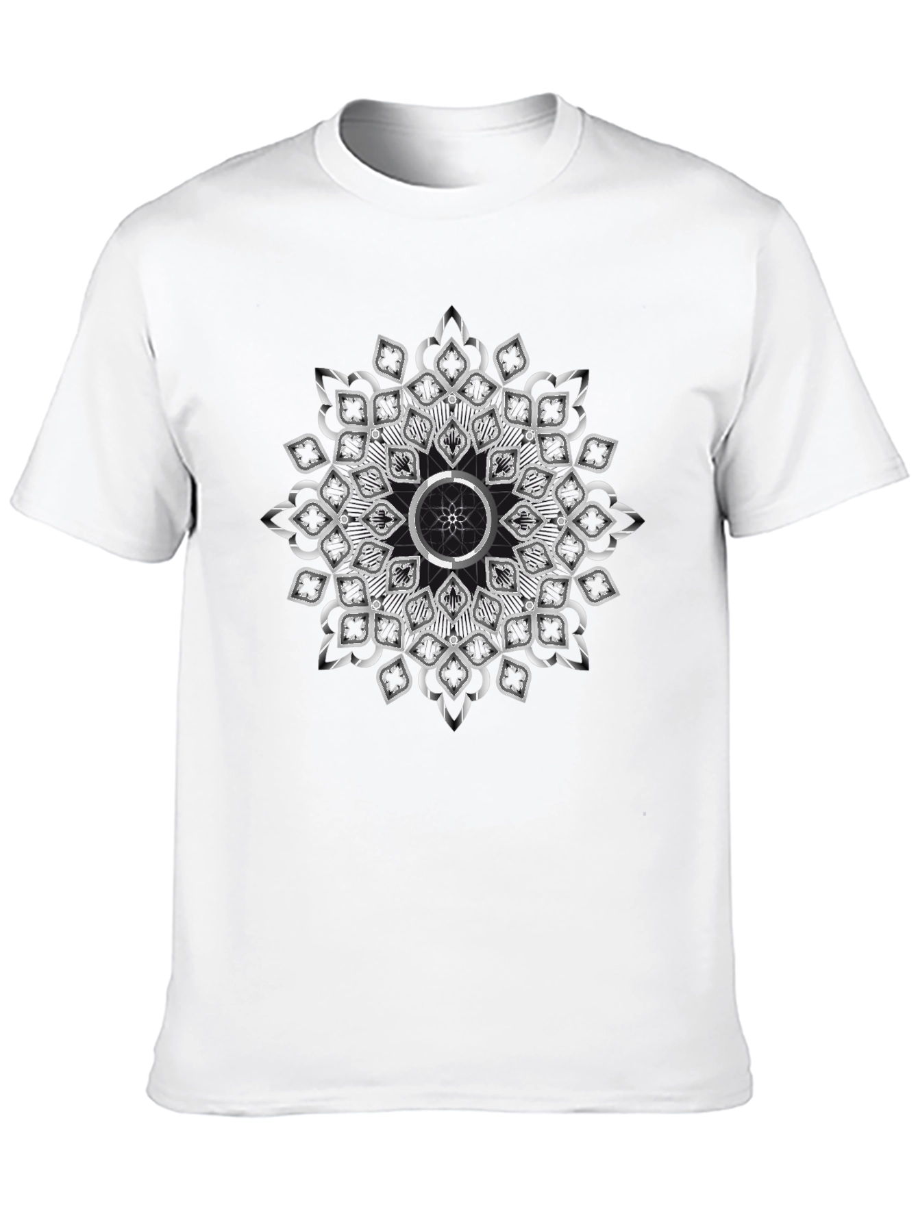 Elegant Mandala Graphic Black T-Shirt