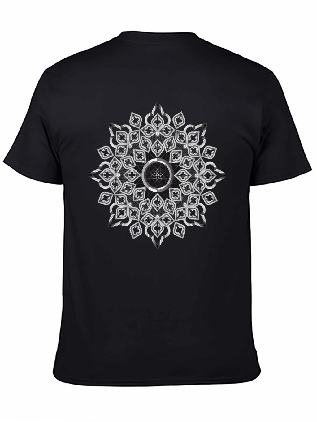 Elegant Mandala Graphic Black T-Shirt