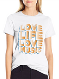 Love Life Love Music Graphic Tee