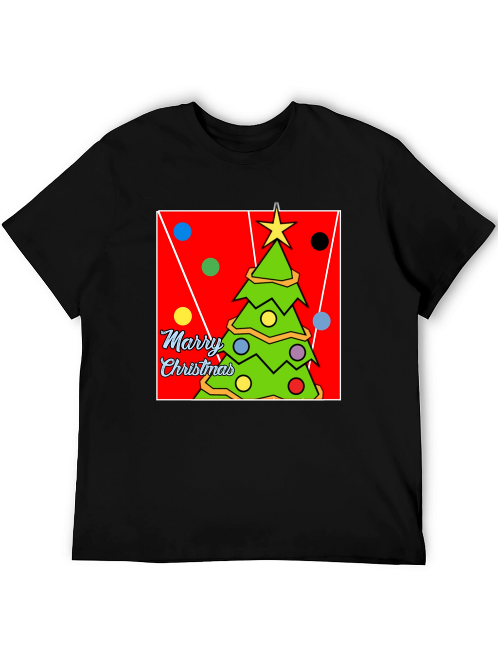 Festive Christmas Tree Graphic T-Shirt