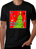 Festive Christmas Tree Graphic T-Shirt