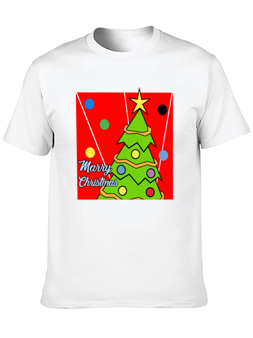 Festive Christmas Tree Graphic T-Shirt