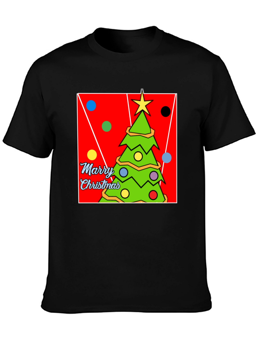 Festive Christmas Tree Graphic T-Shirt