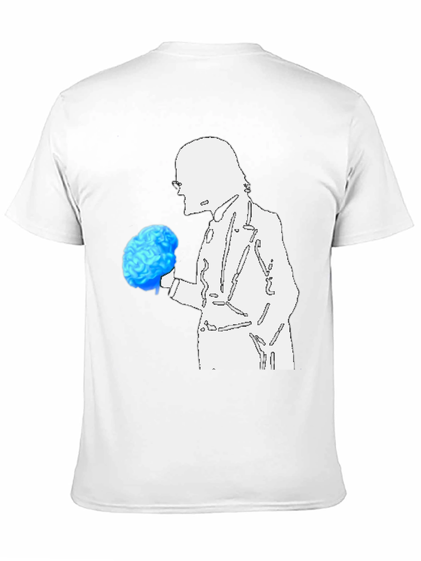 Brainy Professor Graphic Tee - Black Cotton Casual