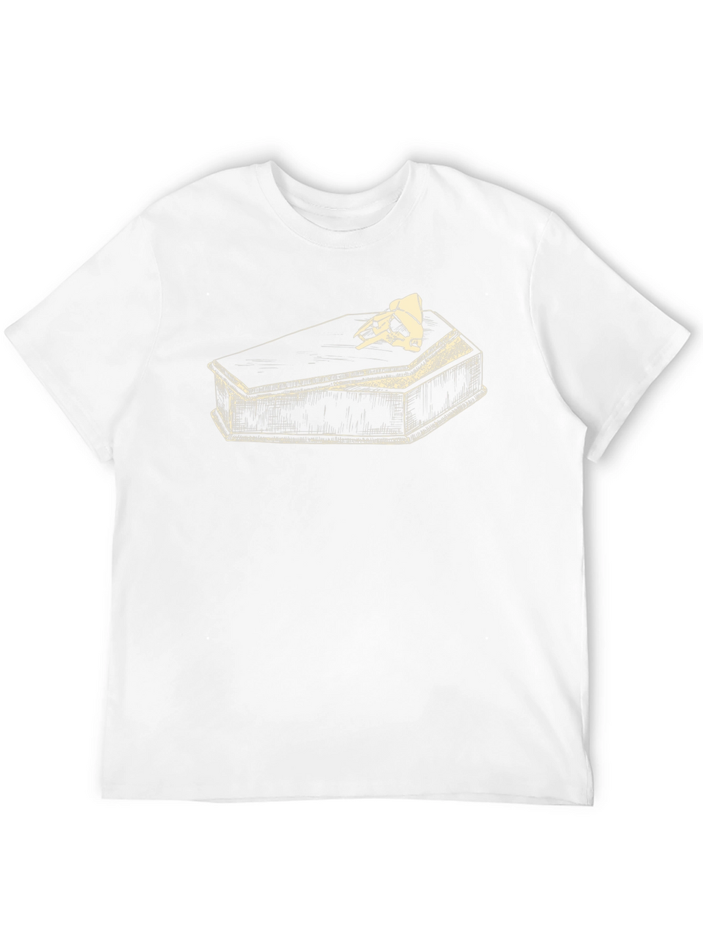 Skull Coffin Graphic T-Shirt - Black