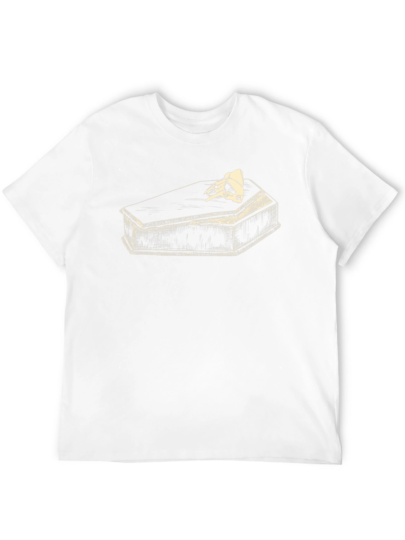 Skull Coffin Graphic T-Shirt - Black